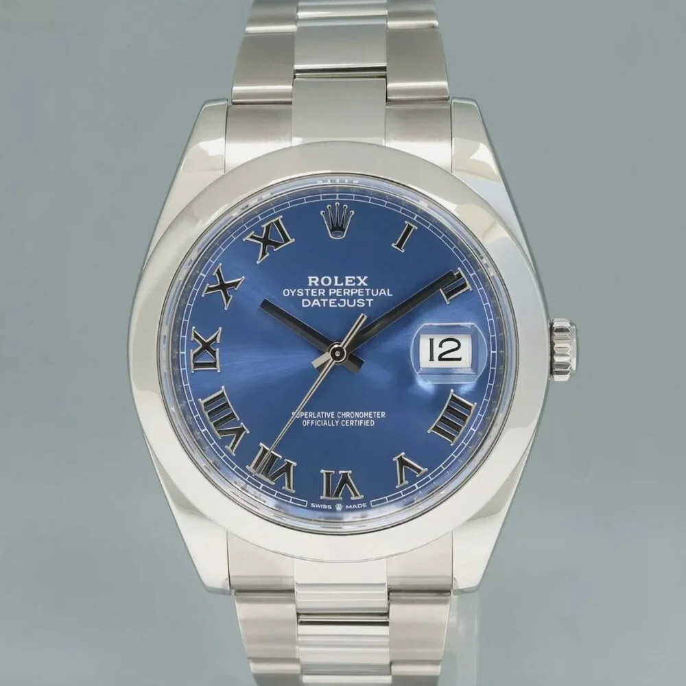 New 2023 Men's Blue Datejust 41mm Watch With Box